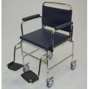 20 inch Heavy Duty Deluxe Chrome Plated Steel Commode Chair