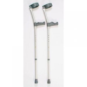 Extra Long Double Adjustable Elbow Crutches with Ergonomic Hand Grips