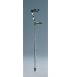 Extra Long Double Adjustable Elbow Crutches with standard grip