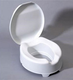Polypropylene 4" (10cm) Raised Toilet Seat with Lid
